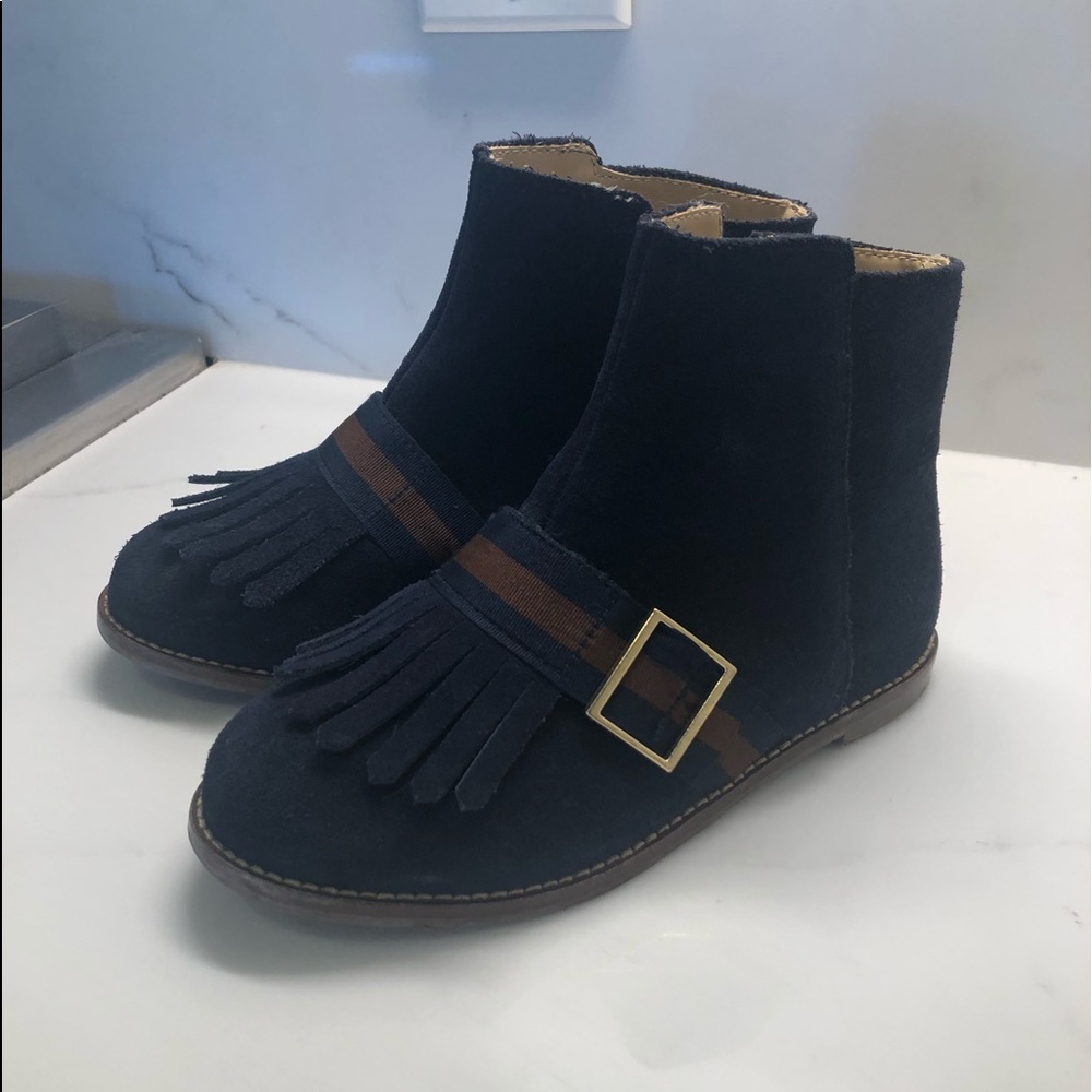 Janie and Jack size 13 girls navy blue boots
